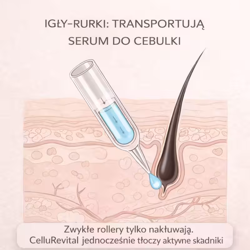 CelluRevital dostarcza serum do cebulki włosa