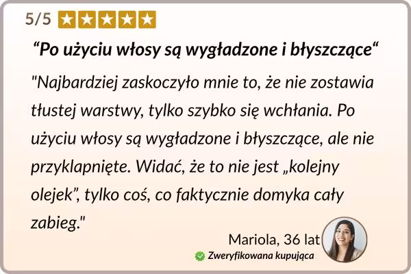Argan Oil - opinia zadowolonej użytkowniczki