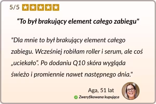 Koenzym Q10 opinia zadowolonej użytkowniczki