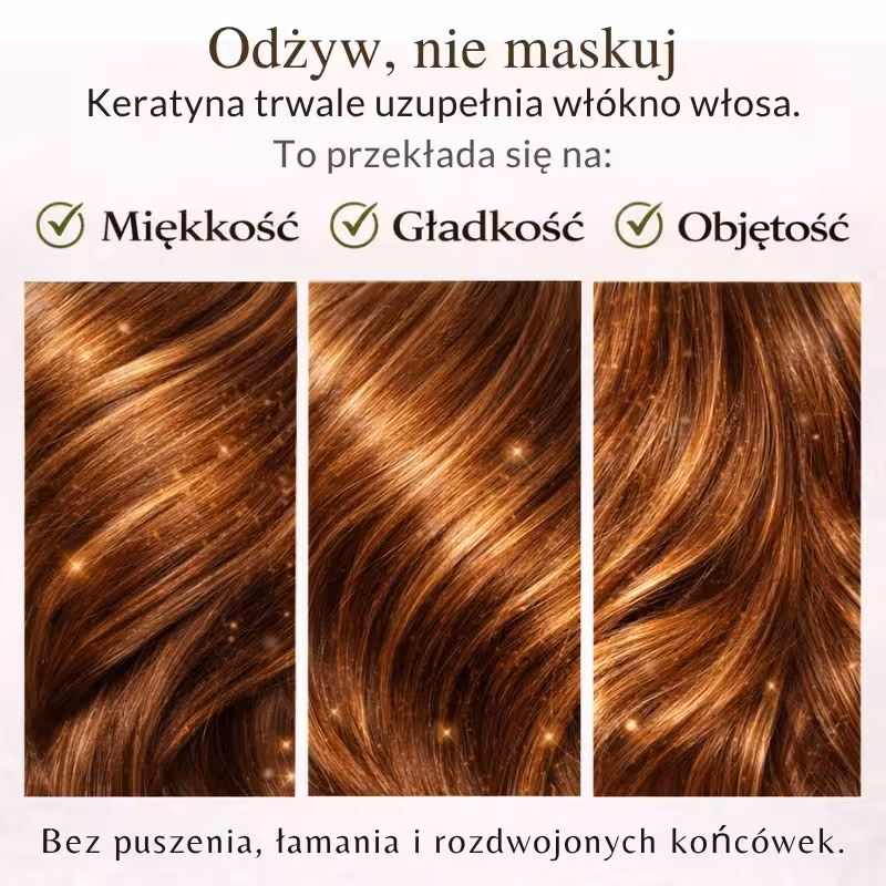 Keratyna wzmacnia włosy