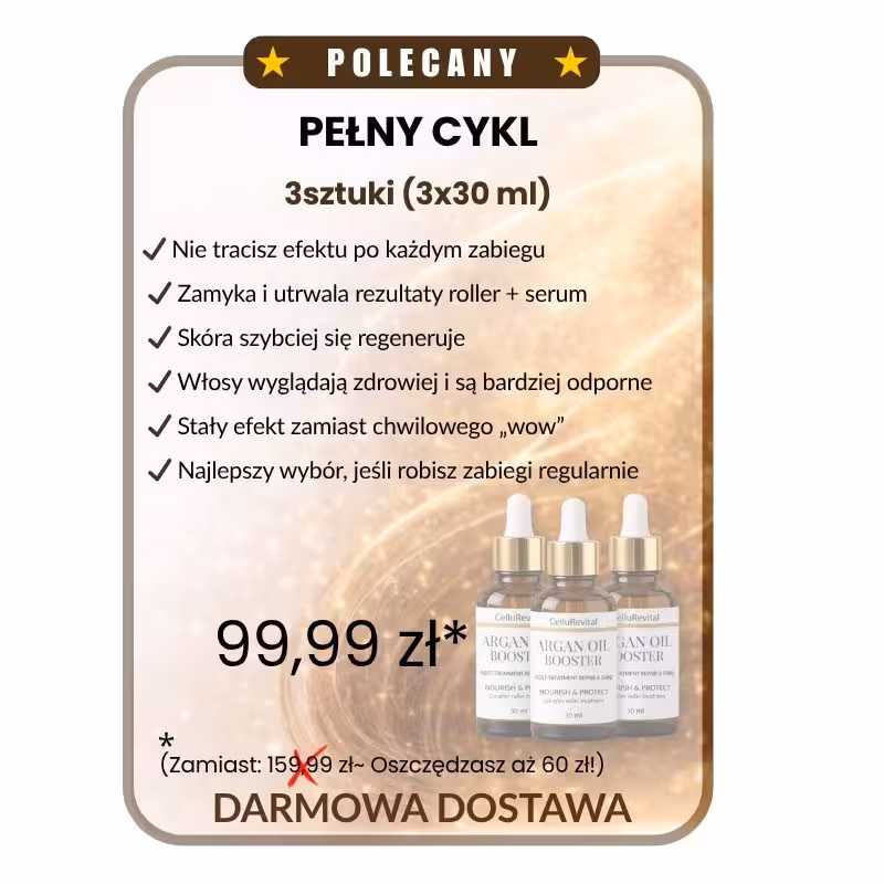 Argan Oil na błyszczące włosy - Zestaw Pełny Cykl