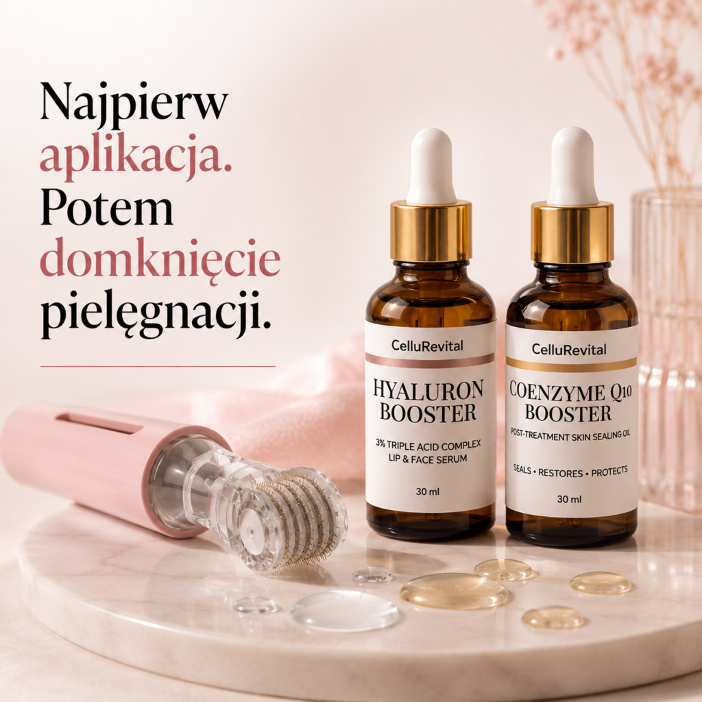 Najpierw aplikacja.
Potem domknięcie pielęgnacji