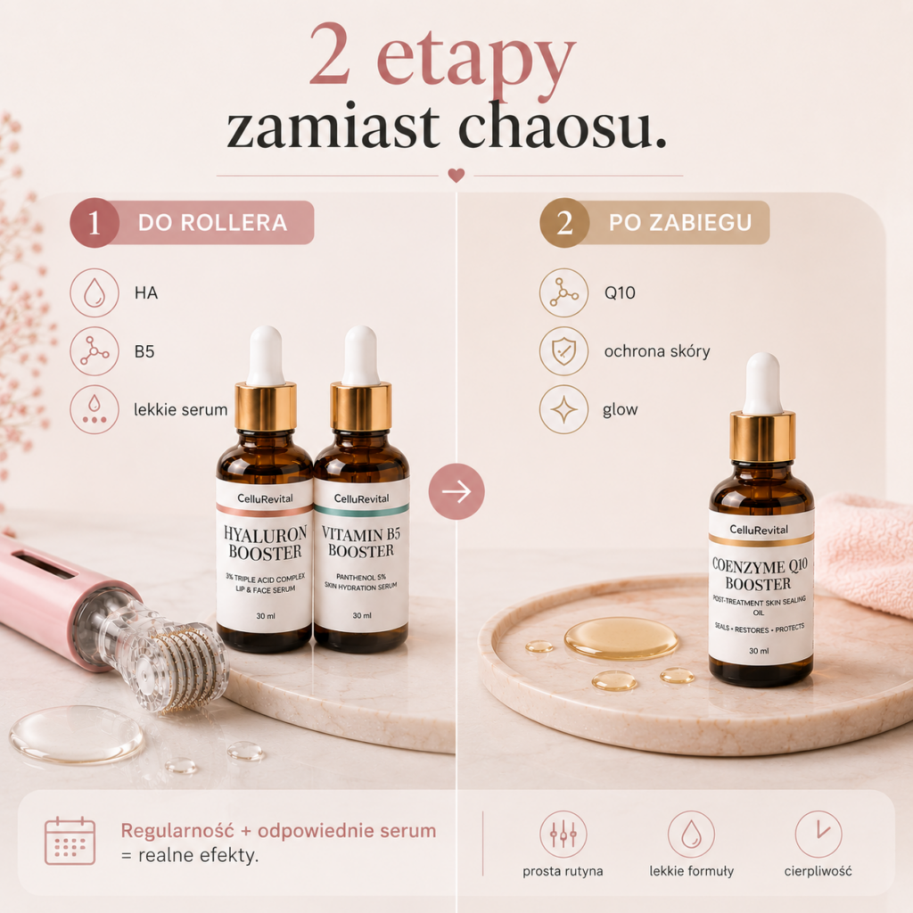 jak używać serum z hydra rollerem